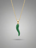 Emerald Pepper Pendant Necklace